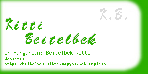 kitti beitelbek business card